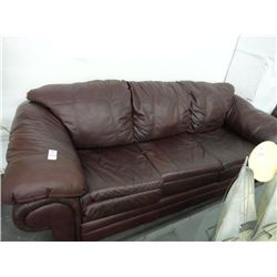 Leather Sofa, Chairs (2), & Ottomans (2) Set