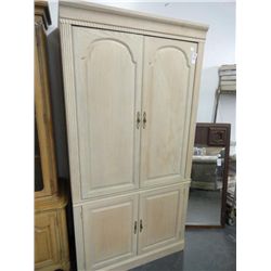 Pickled Oak Armoire