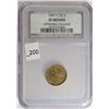 Image 1 : 1847-C $2.50 GOLD NCS (NGC) XF CLEANED, RARE COIN LOW MINTAGE
