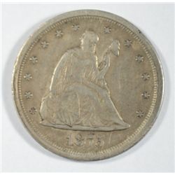 1875-S 20 CENT ORIGINAL XF WELL STRUCK