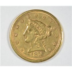 1876-S $2.50 GOLD LIBERTY NICE STRONG XF LOW MINTAGE OF 5000
