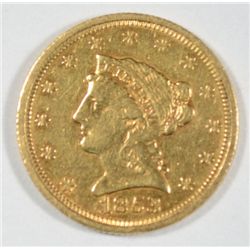 1853 $2.5 GOLD VF/XF