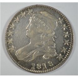 1818 BUST HALF PINCER 8'S OVERTON 108 SCARCE DATE AND VARIETY NICE XF