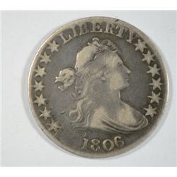 1806/5 BUST HALF DOLLAR VF OVERTON 102A 6/5