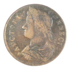 1787 CONNECTICUT CENT COLONIAL BUST LEFT VF+ WELL STRUCK