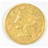 Image 1 : 1858 $2.50 GOLD LIBERTY UNDERRATED EARLY DATE VF/XF LIGHT OBVERSE SCRATCH