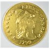 Image 1 : 1799 $10 CAPPED BUST HERALDIC EAGLE RARE EARLY GOLD AU-58 CLEANED