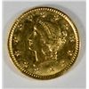 Image 1 : 1851 TYPE 1 $1 GOLD BU CLEANED