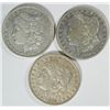 Image 1 : 3 Morgan $ 1900O fine-92O XF-02 XF  est  $120-$130