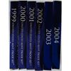 Image 1 : 1999 thru 2004 clad proof sets in boxes  est $55-$65