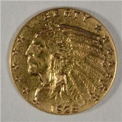 1928 $2 1/2 gold Indian  XF