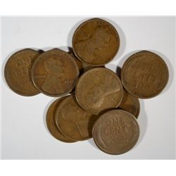 10 1913-S LINCOLN CENTS G-VG