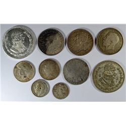 FORIEGN SILVER COIN LOT TOTALING APPROX. 1.5 OZ  ACTUAL SILVER WEIGHT