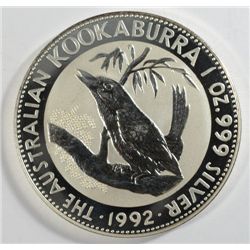 1992  Australia KOOKABURRA 1 oz. silver  est $50-$55