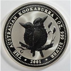 2001  Australia KOOKABURRA 1 oz. silver  est $50-$55