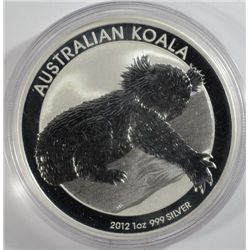 2012  Australia KOALA 1 oz. silver  est $50-$55
