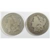 Image 1 : 2  1895O  Morgan $ good and a VG/F rim bump  est $400-$450