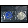 Image 2 : ( 4 ) 1971 UNC.EISENHOWER 40% SILVER DOLLARS IN ORIGINAL BLUE  PACKAGING