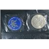 Image 3 : ( 4 ) 1971 UNC.EISENHOWER 40% SILVER DOLLARS IN ORIGINAL BLUE  PACKAGING