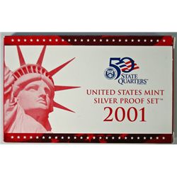 2001 UNITED STATES 14 PIECE SILVER PROOF SET IN NICE ORIGINAL MINT PACKAGING
