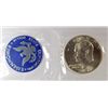 Image 2 : ( 5 ) NICE 1972 UNCIRCULATED 40%  SILVER EISENHOWER DOLLARS ( BLUE  ENVELOPES )