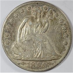 1855-O Seated Half Dollar XF+ Original