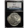 Image 1 : 1935 Peace $   NGC BLACK HOLDER 60  REALLY COUPLE POINTS BETTER est $65-$70