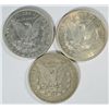 Image 2 : 3 nice  circulated  Morgan $-80S-1902-1921  est $120-$130