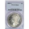 Image 1 : 1881S  Morgan $  PCGS63 est $60-$65