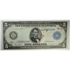 Image 1 : 1914  $5 Federal Reserve Note  XF stain spots est $75-$80