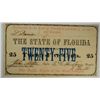 Image 1 : 1863 25 cent LAND PLEDGE NOTE STATE of FLORIDA   AU