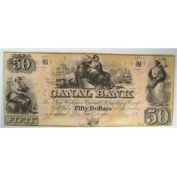18-- $50 Remainder note CANAL BANK NEW ORLEANS LA  CU