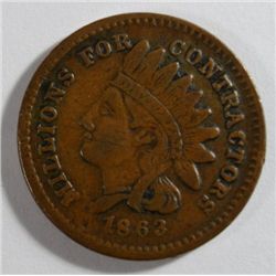 1863  Civil War NOT ONE CENT FOR WIDOWS  PATRIOTIC token  97/389  R2  VF