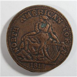 North American token saluting the American farmer dated 1818