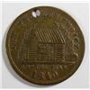 Image 1 : 1840 CAMPAIGN TOKEN WM HENRY HARRISON  VF