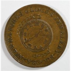 1850's  STORE CARD TOKEN  RACINE WI  A B VAN COTT