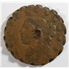 Image 1 : 1837 large penny gear token: IT WAS CHEAPER TO CUT A GEAR FROM A PENNY THAN BUY