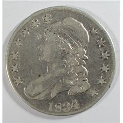 1834  Bust half $ F/VF  est $60-$65