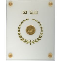 1855 $3.00 GOLD AU55 VERY NICE CHOICE COIN! NO PROBLEMS!