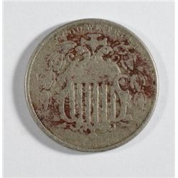 1866 RAYS SHIELD NICKEL VG LITTLE DARK