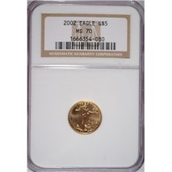 2002 $5 GOLD AMERICAN EAGLE NGC MS 70
