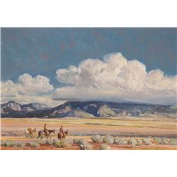 Storm Clouds Over Taos Mountain by Berninghaus, Oscar