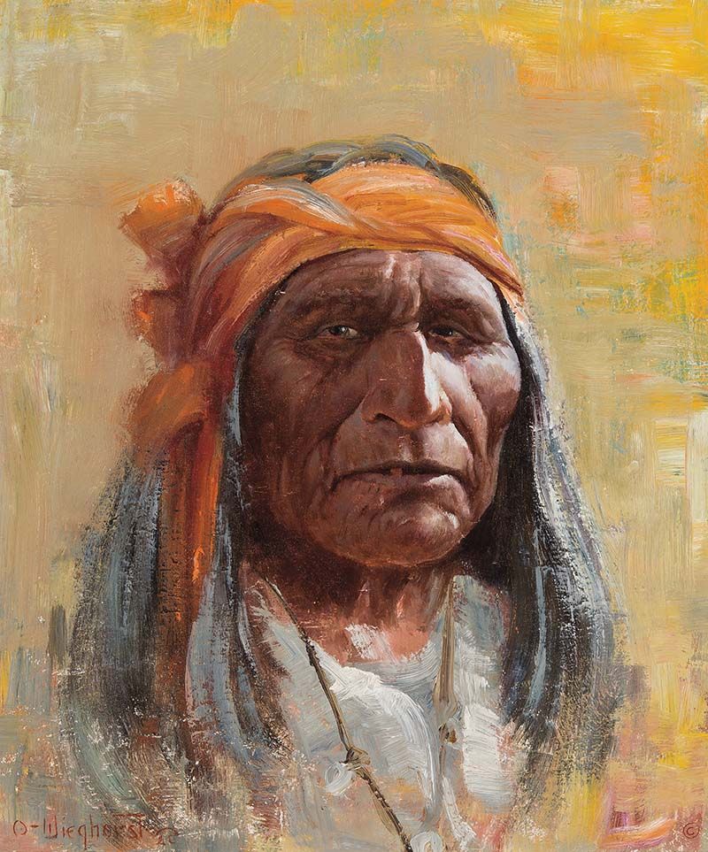 Old Apache By Wieghorst Olaf Old apache by wieghorst olaf