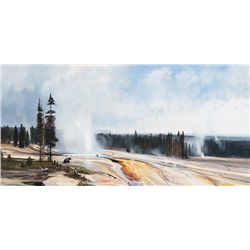 Black Bears in Geyser Basin by Coleman, Michael