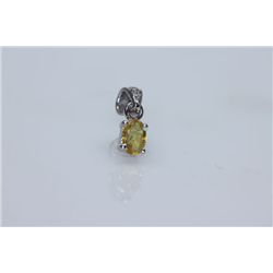 3.75 CTW YELLOW SAPPHIRE PENDANT .925 STERLING SILVER