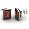 Image 1 : Genuine 5.0 ctw Garnet Earring 14k W/Y Gold