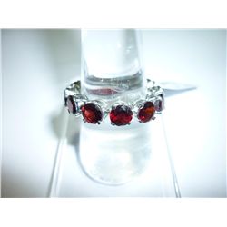 23.50 CTW GARNET RING .925 STERLING SILVER