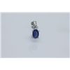 Image 1 : 4.00 CTW SAPPHIRE AND DIAMOND PENDANT .925 STERLING SIL