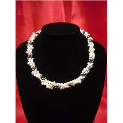 400CTW 3-STRANDS TRICOLOR PEARL NECKLACES