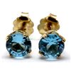 Image 1 : Genuine 2.60 ctw Topaz Stud Earring 14k 0.96g